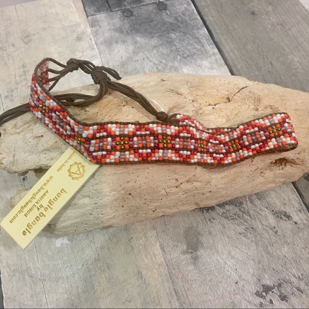 Amrita Singh Aztec Beaded Slide Close Choker